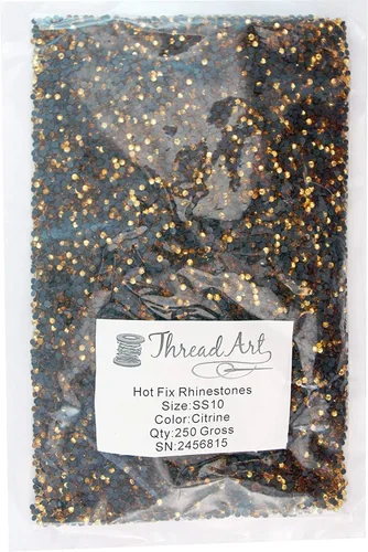 Vista 13 de Threadart Diamantes de imitación de fijación caliente a granel citrino - SS6 (0.079 in) - 72000 piedras - 500 unidades brutas a granel