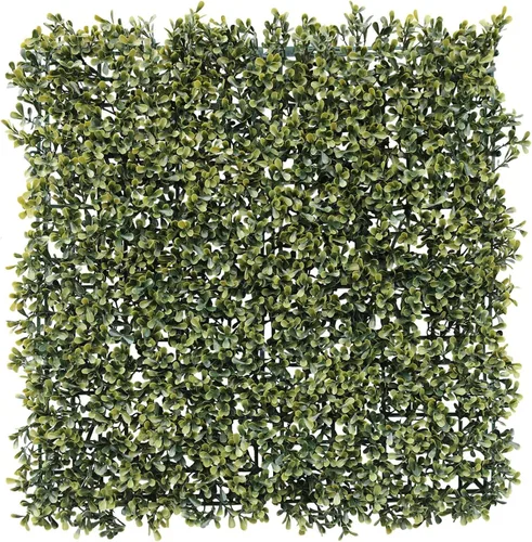 Vista 29 de E&K Panel de valla de plantas artificiales de 20 x 20 pulgadas, hojas sintéticas, césped, panel de privacidad para interiores y exteriores