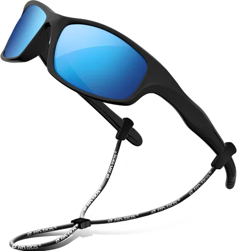 Vista 6 de Rivbos RBK037 - Lentes de sol polarizados con correa, para niños y niñas, 3 - 10 años