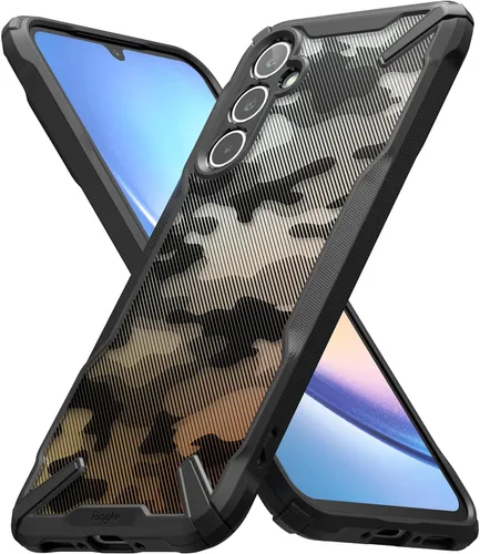 Vista 30 de Ringke Fusion-X [revestimiento dual antiarañazos] compatible con Samsung Galaxy A14 (4G y 5G), parachoques aumentado transparente, parte trasera