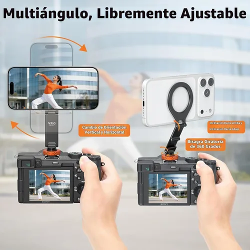 Vista 5 de VRIG MG-40 - Soporte magnético para trípode para iPhone y fundas MagSafe