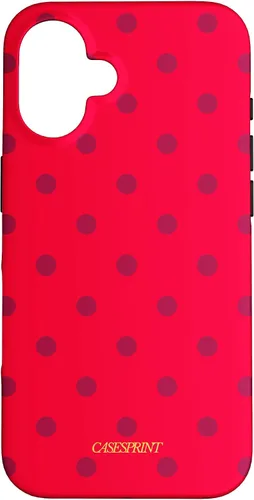 Vista 32 de Carcasa para iPhone 17 con diseño de lunares de sandía rojos