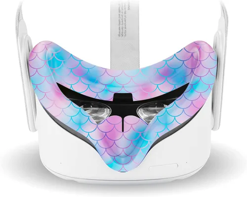 Vista 6 de Compatible with Oculus Quest 2 Accessories, for Quest 2 VR Silicone face Cover, VR Shell Cover,Quest 2 Touch Controller Grip Cover,Protective Lens