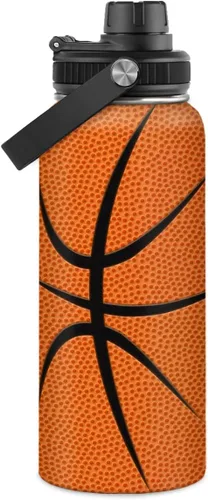 Vista 10 de Botella de agua de béisbol de 32 onzas con aislamiento de acero inoxidable para hombres, mujeres, amantes de los deportes, regalos de béisbol
