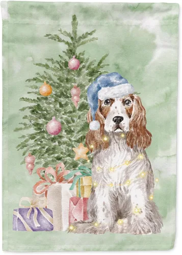 Vista 77 de Caroline's Treasures CK8213GF Bulldog Inglés #2 Regalos de Navidad y árbol de jardín Bandera de buzón Bandera decorativa para patio exterior, patio