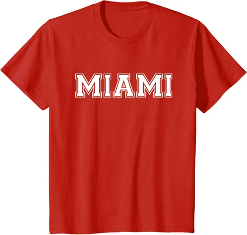 Vista 53 de Camiseta de regalo deportiva estilo universitario Miami Florida, Negro, S