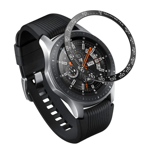 Vista 13 de AISPORTS Bisel Styling Compatible con Samsung Galaxy Watch 1.811 in Bisel Anillo Cubierta Adhesiva Anti Scratch Protección Acero Inoxidable Bisel