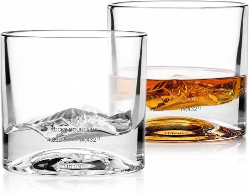 Vista 11 de LIITON Denali Mountain Old Fashioned - Vasos de whisky (2 unidades), regalo
