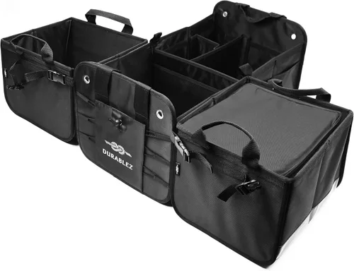 Vista 5 de Hielera aislada para maletero de automóvil, bolsa térmica para comestibles y viajes, resistente a las fugas, se adapta a compartimentos