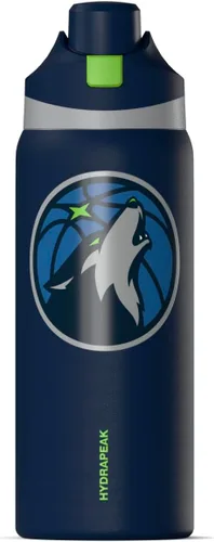 Vista 26 de Hydrapeak Botella de agua aislada de 32 onzas con licencia oficial de la NBA Atlanta Hawks Oasis con tapa y asa con botón de presión, botella