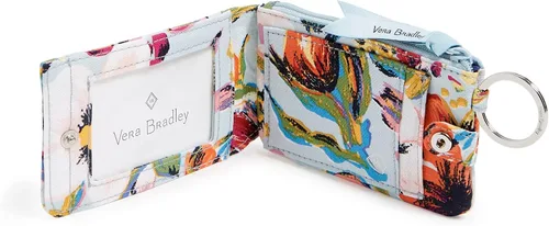 Vista 3 de Vera Bradley Cartera de algodón de lujo con cremallera para mujer con protección RFID