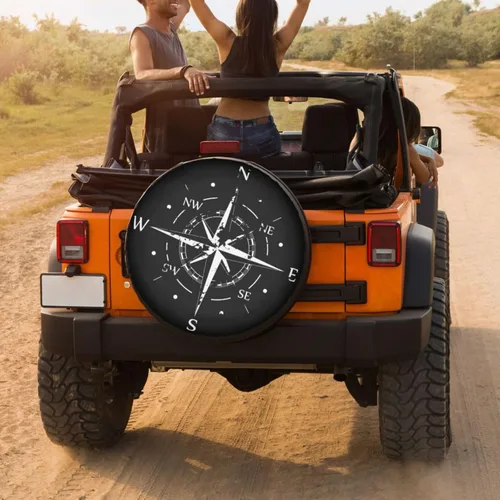 Vista 4 de Symbol Compass - Cubierta de neumático de repuesto a prueba de polvo, para remolque, RV, SUV y muchos vehículos, 14 pulgadas