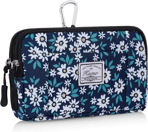 Vista 11 de KAMO Funda multiusos de lona horizontal para smartphone, funda para teléfono celular con asa para cinturón, bolsas de cinturón para mujeres, funda