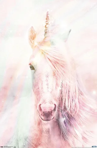 Vista 8 de Trends International Póster de pared de unicornio rosa, 14.725 x 22.375 pulgadas, versión enmarcada de madera de granero Versión enmarcada Barnwood