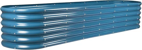 Vista 8 de Land Guard Kit de cama de jardín elevada galvanizada de 8 x 2 x 1 pies, cajas de jardín elevadas de capacidad de 108 galones para exteriores, camas