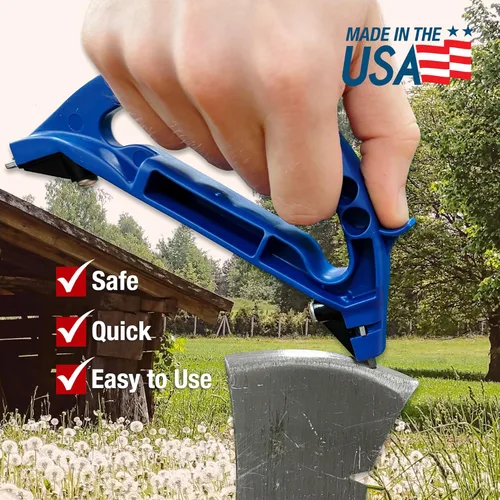 Vista 4 de AccuSharp Afilador todo en uno, afilador multiusos para cuchillos, tijeras, herramientas de jardín, afila y restaura cuchillos dentados, cuchillas