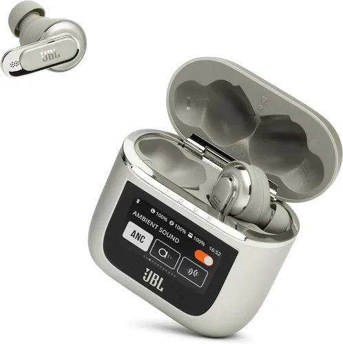 Vista 10 de JBL Tour Pro 2 - Auriculares inalámbricos con cancelación de ruido con estuche de carga inteligente, llamadas perfectas con 6 micrófonos con control