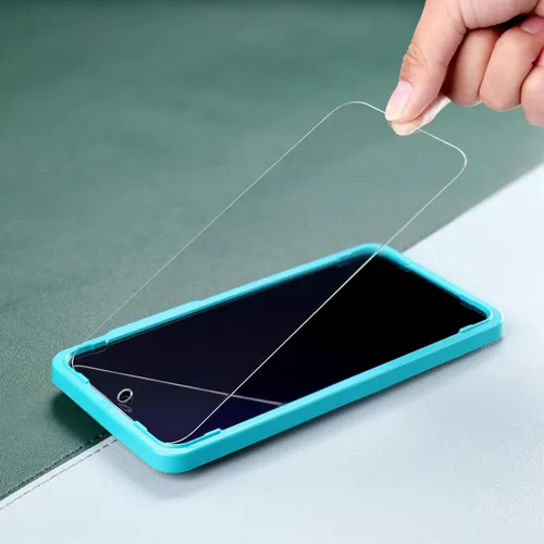 Vista 3 de Ibywind Protector de pantalla para OnePlus 15 5G, 2 unidades, vidrio templado de dureza 9H y protector de lente de cámara, con marco de alineación