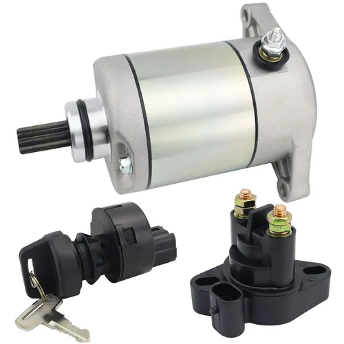 Vista 10 de Motor de arranque y relé de solenoide e interruptor de encendido para Suzuki ATV Eiger 400 2WD 4WD LT-A400 LT-F400 2002-2007 3545-016 31100-38F00