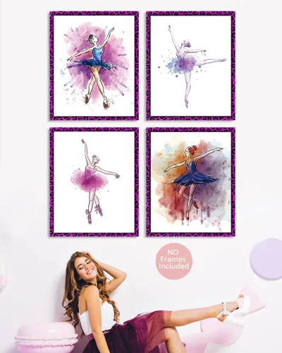 Vista 8 de MTL HOE Impresiones artísticas de ballerina, decoración de pared de bailarina y arte de pared de bailarinas, regalos perfectos para los amantes