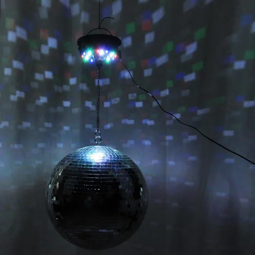 Vista 3 de ZeHuoGe 6 RPM rotación espejo bola motor eléctrico con 4 colores para 6 "8" 12" disco espejo bola 2 modo DJs bandas pubs bodas banquetes noche clubes
