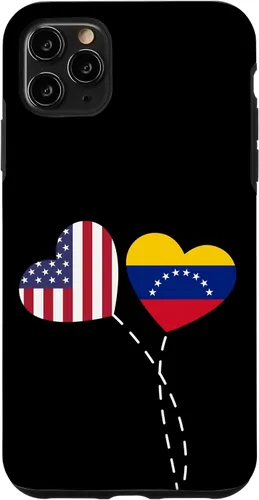 Vista 13 de Funda para iPhone 13 Pro Max Loving Venezuela USA Flag Heart Venezuelan Americans Love Case