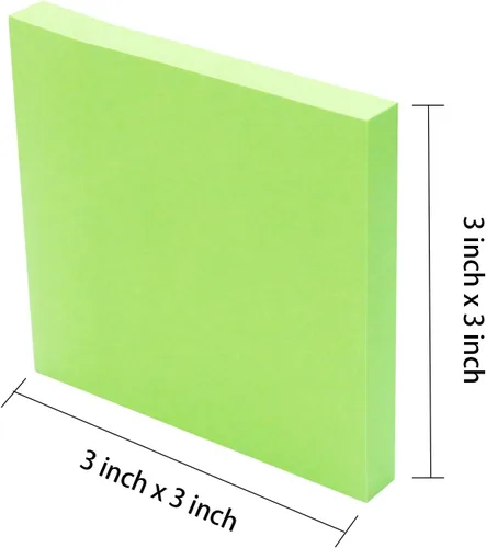 Vista 4 de Notas adhesivas de 3 x 3, notas autoadhesivas, 36 blocs, 100 hojas/bloc, calcomanías de colores surtidos, notas fáciles de publicar para estudio