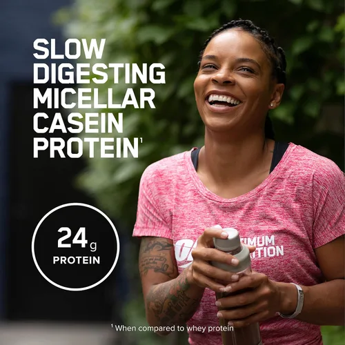 Vista 5 de Optimum Nutrition Caseína en polvo, mantequilla de maní y chocolate, 4 libras