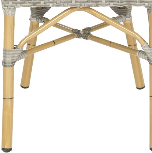 Vista 7 de Safavieh Safavieh Home Collection Barrow - Juego de 2 sillas auxiliares apilables para interiores y exteriores, color gris