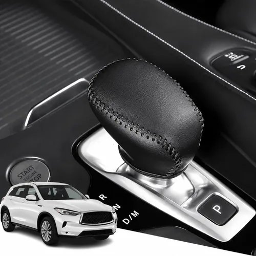 Vista 49 de Great-luck Funda Protectora de Perilla de Palanca de Cambios Automática de Cuero Genuino con Moldura, Accesorios Interiores Personalizados