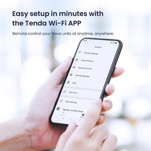 Vista 4 de Sistema de WiFi de malla Tenda Nova MW6 - Cubre hasta 2400 pies cuadrados - Sistema de WiFi de malla AC1200 para toda la casa - Red de malla Gigabit