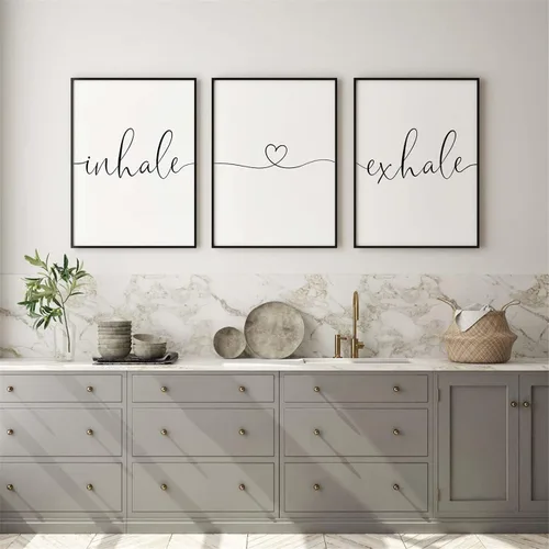 Vista 8 de NATVVA 3 piezas de lienzo impreso en lienzo Love Is Patient Is Kind Never Fails, pintura de cuadros para el Día de la Madre, arte de pared, regalos