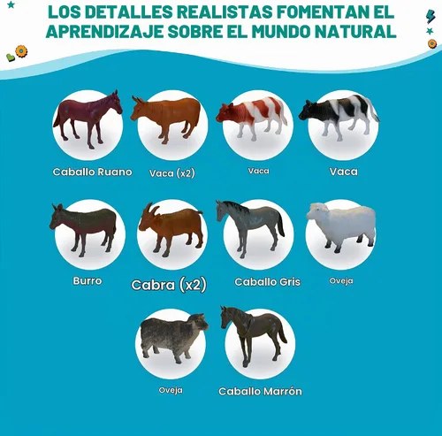Vista 3 de Get Ready Kids Juego de animales de granja, multicolor, 5 a 6 pulgadas (870)