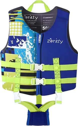 Vista 7 de Zeraty - Chaleco de natación para niños de neopreno, chaleco flotante para niños, ayuda para nadar para niños niñas y niños, 20-30-40-50-60-70-80