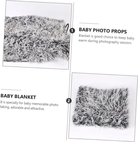 Vista 5 de TOYANDONA Colchoneta fotográfica de colcha, 1 unidad, accesorios para fotografía de bebé, manta para niños, manta para niños, manta para recién