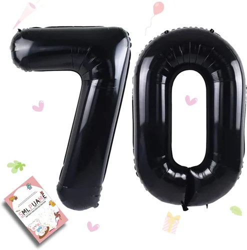 Vista 184 de Globos grandes de 40 pulgadas de números del 0 al 9, globos numéricos para decoración de fiesta de cumpleaños, globos de helio de aluminio