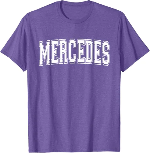 Vista 6 de MERCEDES TX TEXAS USA - Camiseta deportiva vintage estilo Varsity, Negro, S
