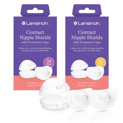 Vista 14 de Lansinoh Protectores de pezón de contacto para madres lactantes, ultrafinos, suaves y flexibles, de silicona de grado médico, diseñados para pezones