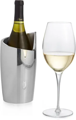 Vista 3 de nambe - Enfriador de vino en espiral, cubo de metal de mesa para mantener el vino frío, enfriador de botellas de vino aislado para fiestas, bar