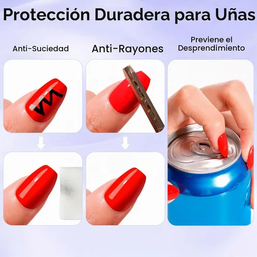 Vista 8 de GELLEN - Base y capa superior de gel, juego de 2 esmaltes de uñas de gel, capa superior que no se limpia