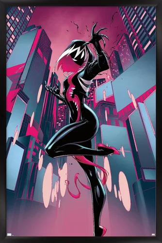 Vista 8 de Trends International Marvel Comics Ghost Spider Venom - Póster de pared de Spider-Gwen #24, 22.4 pulgadas de largo x 14.7 W, versión enmarcada