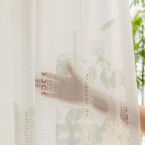 Vista 11 de Cortinas semitraslúcidas beige para sala de estar de 54 pulgadas de largo, paneles de ventana plisados con textura de lino para dormitorio, cortinas