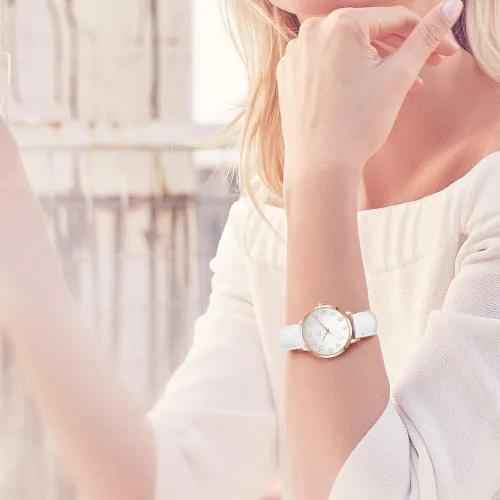 Vista 2 de SHENGKE Women Watches Leather Band Luxury Quartz Watches Girls Ladies Wristwatch Relogio Feminino