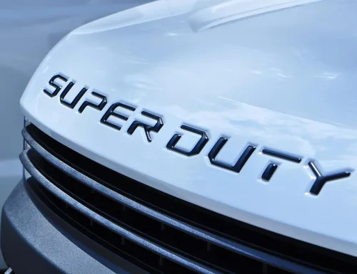 Vista 5 de Insertos de letras para capó, compatibles con Ford Super Duty 2017-2022 Gris Stone