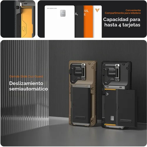 Vista 2 de VRS DESIGN Damda Glide DuoGuard para Samsung Galaxy S24 Ultra Funda para Teléfono (2024), Funda Protectora Premium Resistente de Lente de Cámara