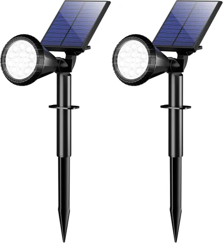 Vista 11 de WELALO Solar Lights Outdoor Waterproof Flag Spotlights 10 Pack (Colored)