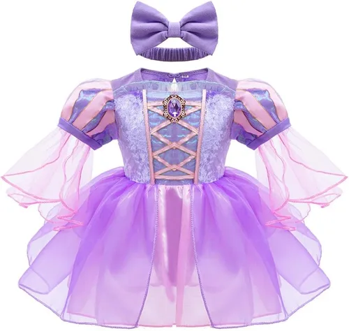 Vista 43 de Disfraz de princesa de Navidad para niñas, sirena, Bella, Sofía, para Halloween o cumpleaños, mameluco de tutú con diadema