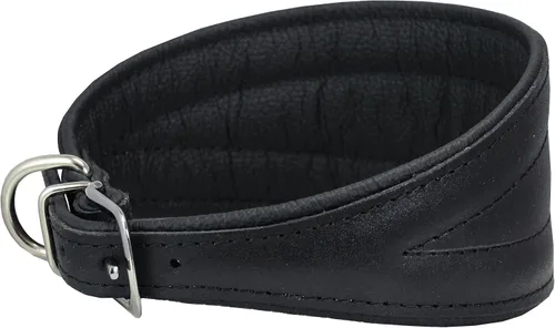 Vista 10 de Dogs My Love Collar de perro cónico acolchado extra ancho de cuero real (cuello de 11 a 13 pulgadas; 2 pulgadas de ancho, blanco)