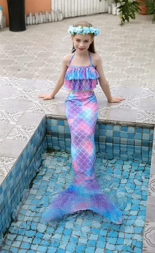 Vista 5 de Kokowaii - Sofisticado traje de baño con cola de sirena para niñas
