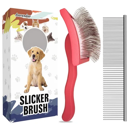 Vista 8 de Cepillo deslizante para perros, kit de aseo dorado para garabatos dorados, cepillos desmenuzadores para Goldendoodles, Labradoodles, Poodles, Azul
